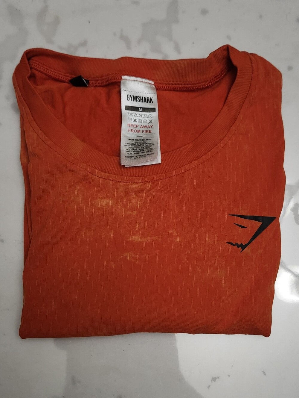 Gymshark Men's Camo T-Shirt - Electric Orange Gym Soft
